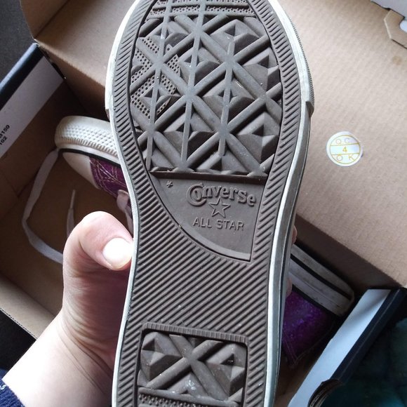 Kids Purple Sparkle Converse - Picture 6 of 6